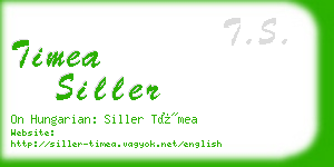 timea siller business card